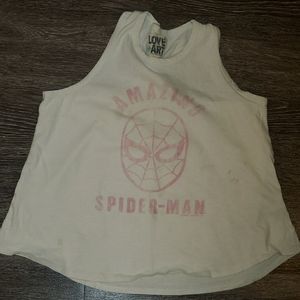 5/25 Love & ART Spiderman razorback  girls tank